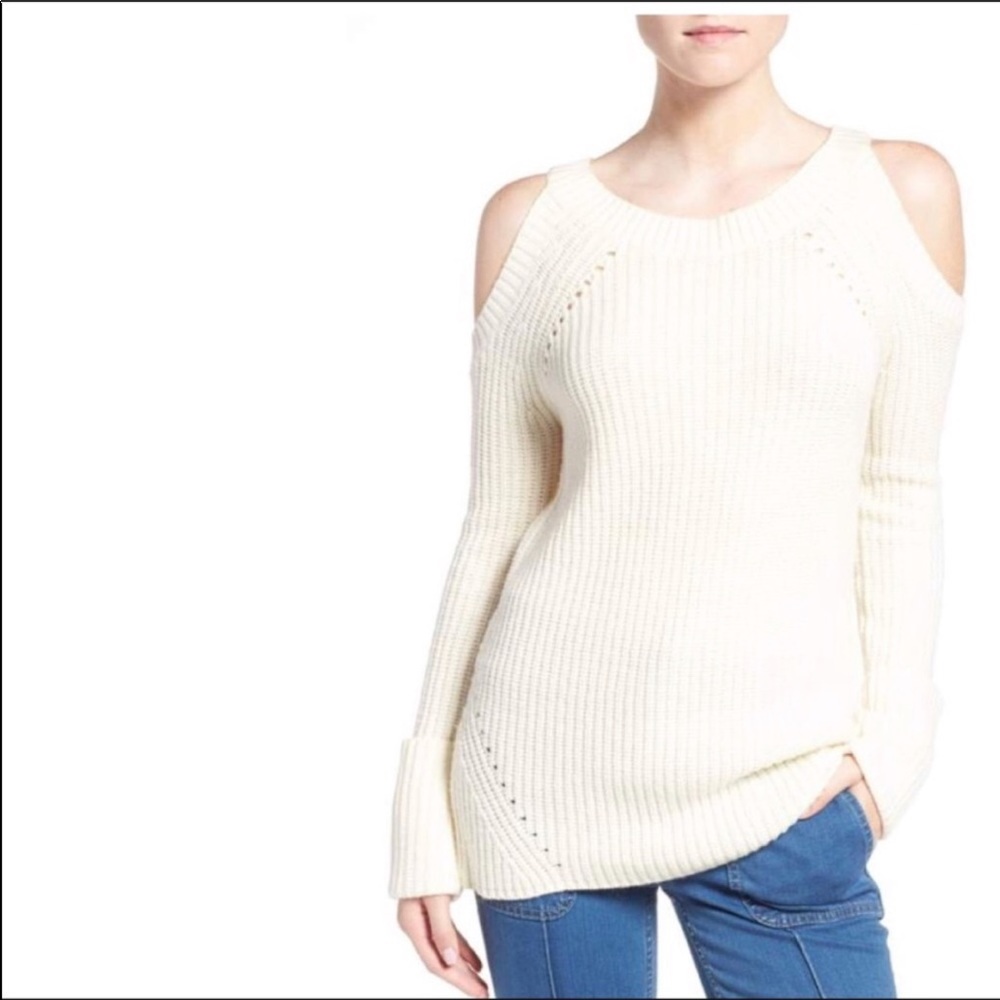Olivia Palermo + Chelsea28 Cold Shoulder Sweater